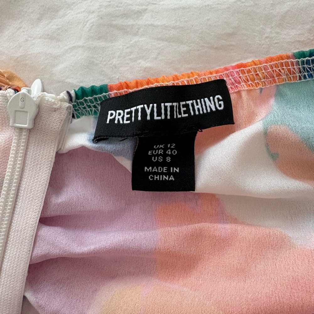 PrettyLittleThing Multicolor Abstract Dress. - Picture 4 of 5